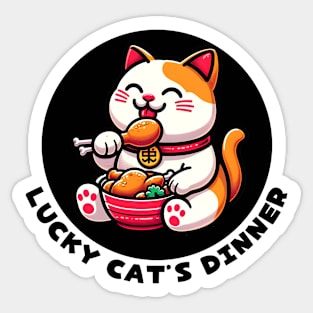 Maneki neko Chicken lady Sticker